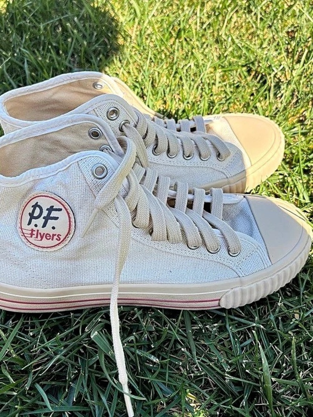 PF Flyers Center Hi High-Top Sneakers in White US 7